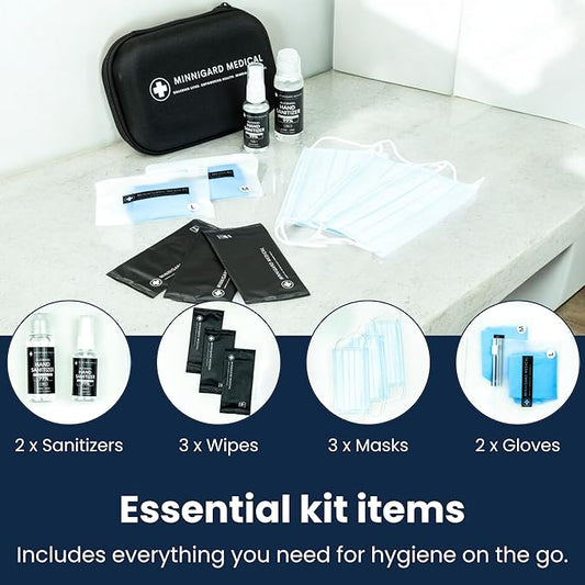 Minnigard MG PRO 1 Travel Essentials Hygiene Kit, All Essential Items