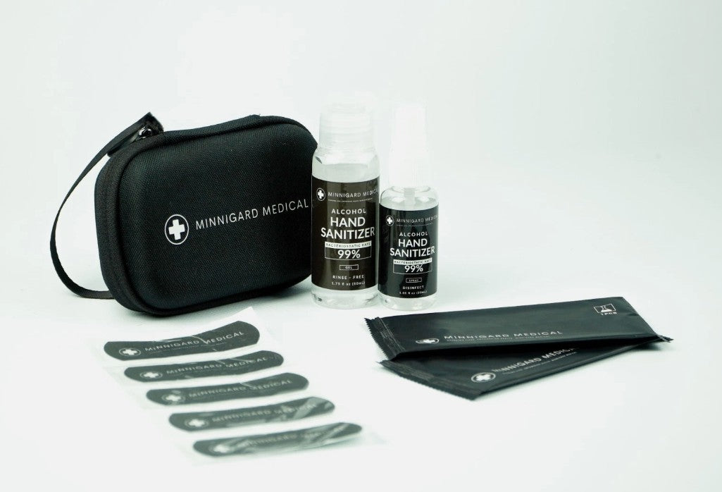Minnigard Essential Travel Essentials Kit - Hand Sanitisers, Wipes and plasters